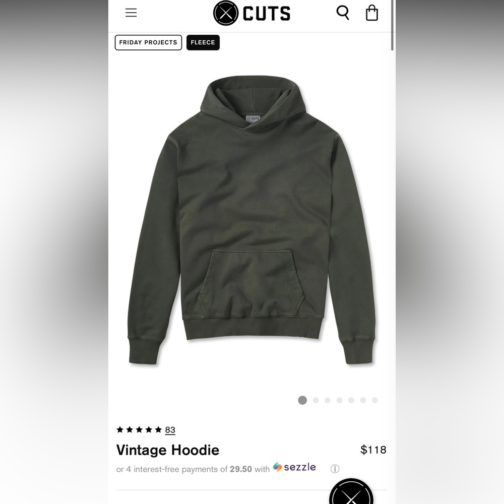 Cuts Clothing Vintage Hoodie Size L